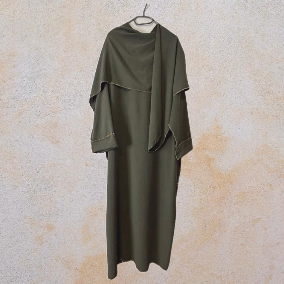 Abaya mit integriertem Hijab (Einheitsgrösse)