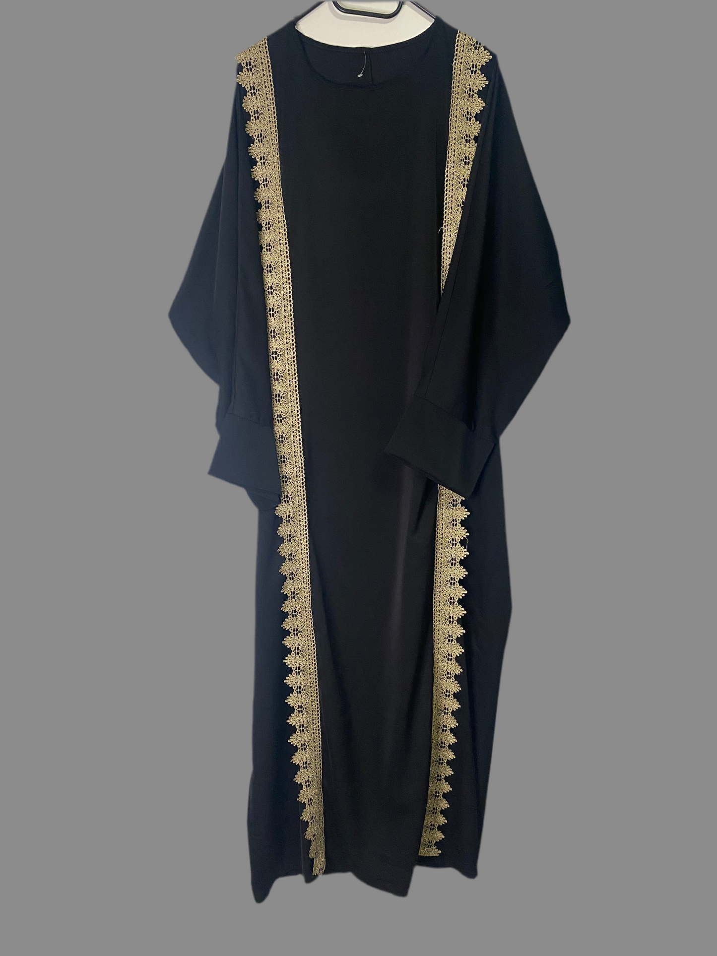 Abaya mit Goldrand (Einheitsgröße)