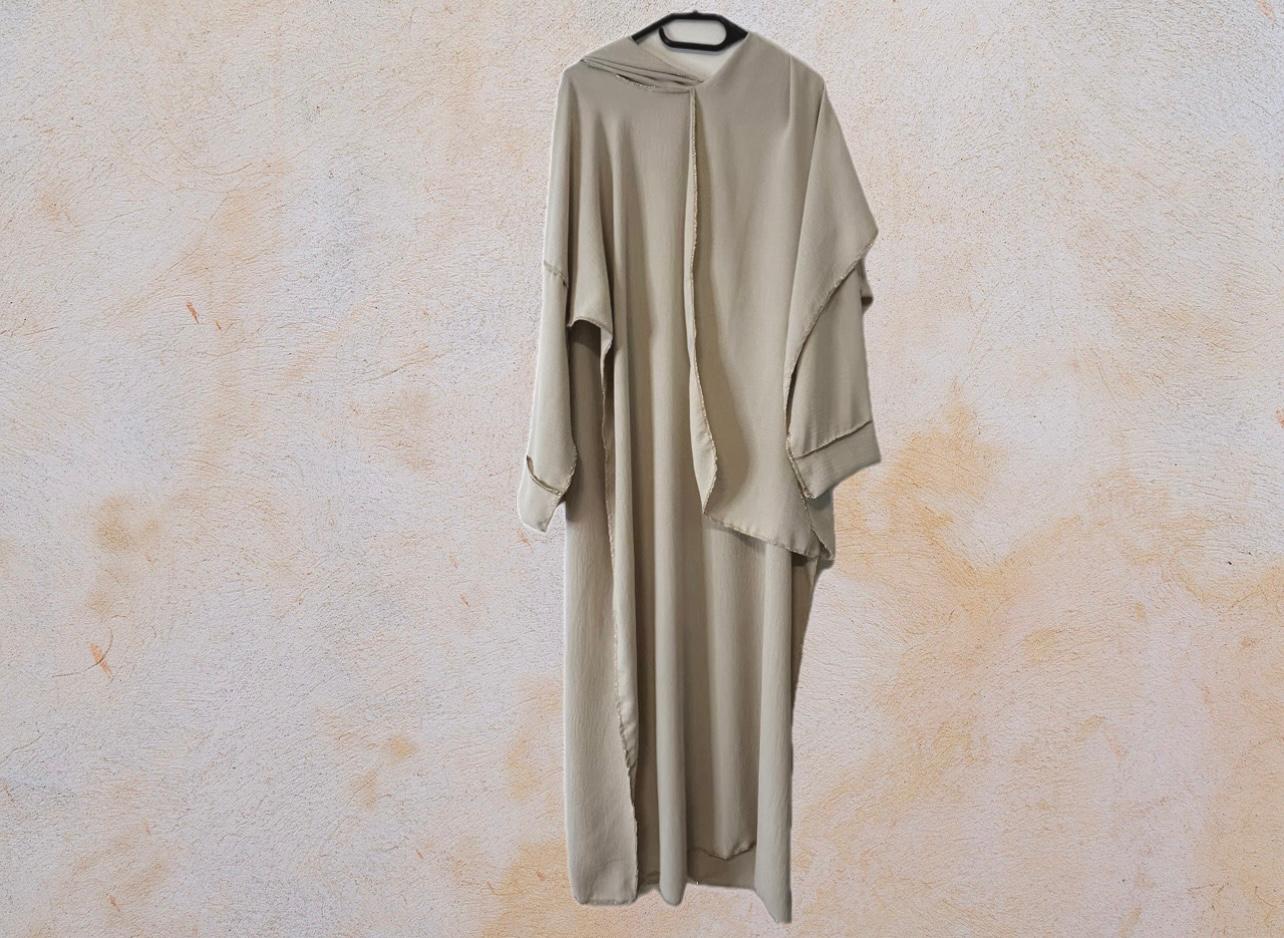 Abaya mit integriertem Hijab (Einheitsgrösse)