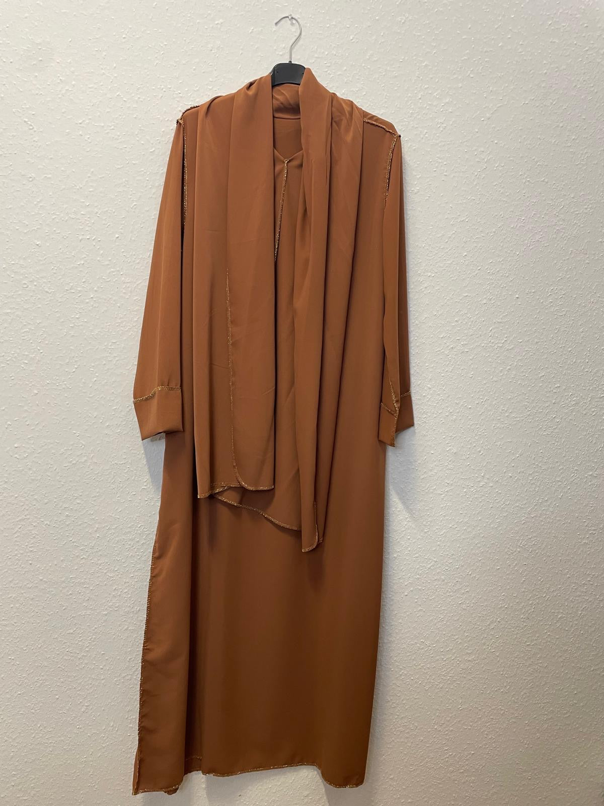 Abaya mit integriertem Hijab (Einheitsgrösse)