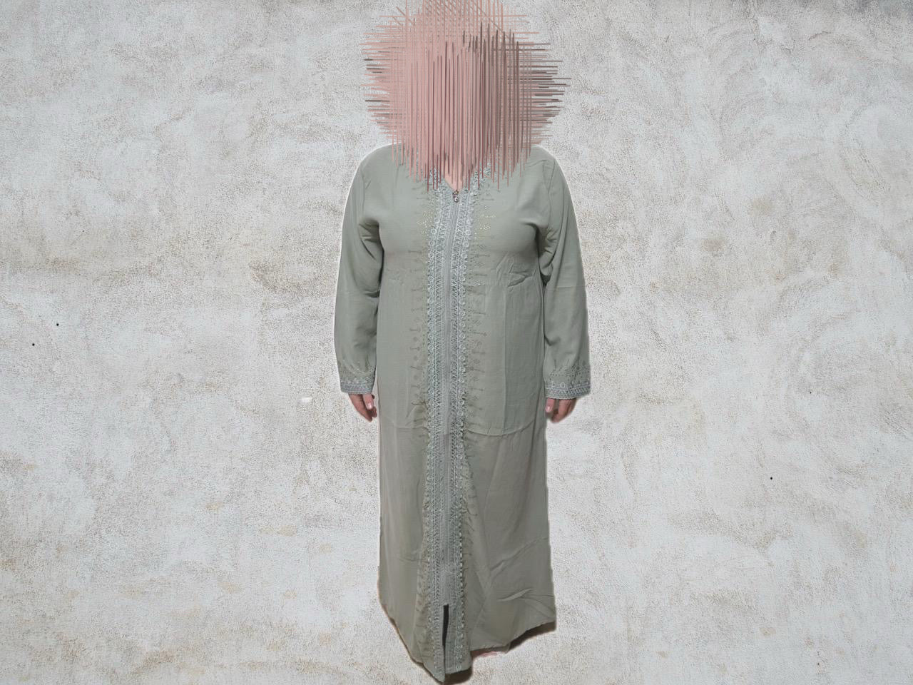 Abaya mit Reißverschluss