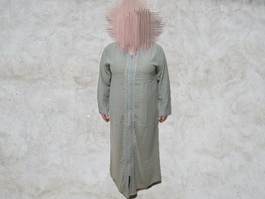 Abaya mit Reißverschluss