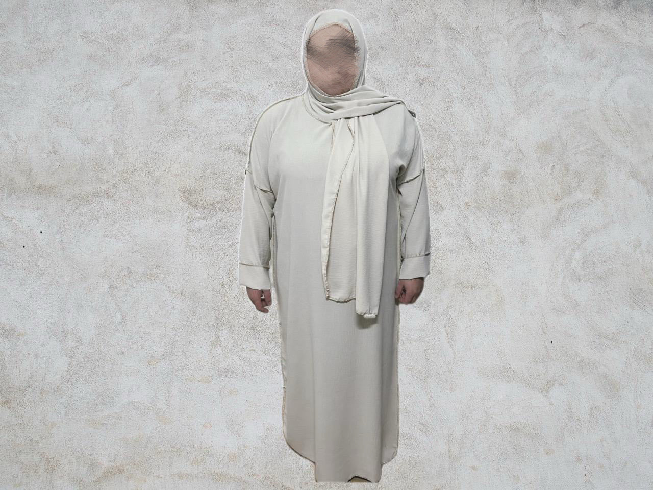 Abaya mit integriertem Hijab (Einheitsgrösse)