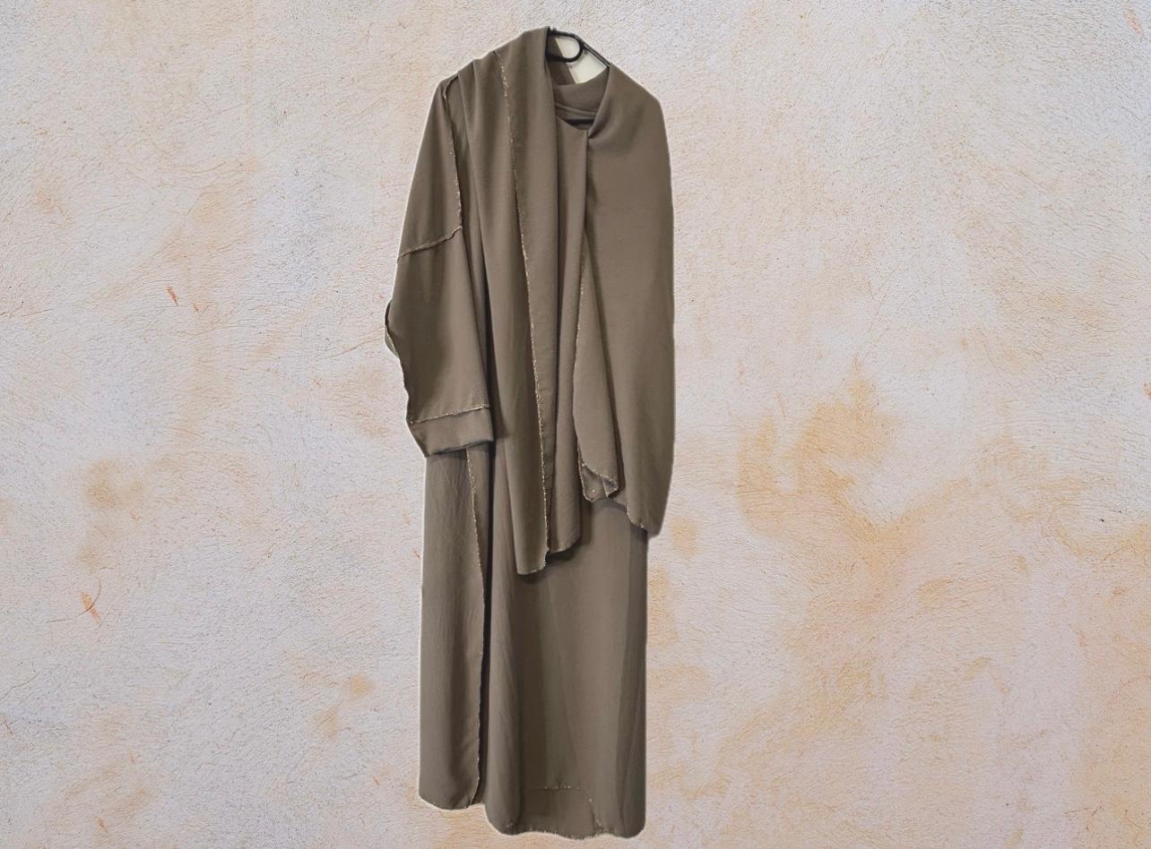 Abaya mit integriertem Hijab (Einheitsgrösse)